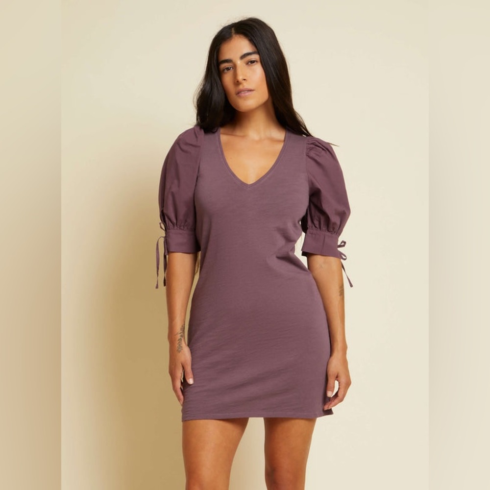 Nation LTD Mirrim prima cotton puff sleeve dress nwot